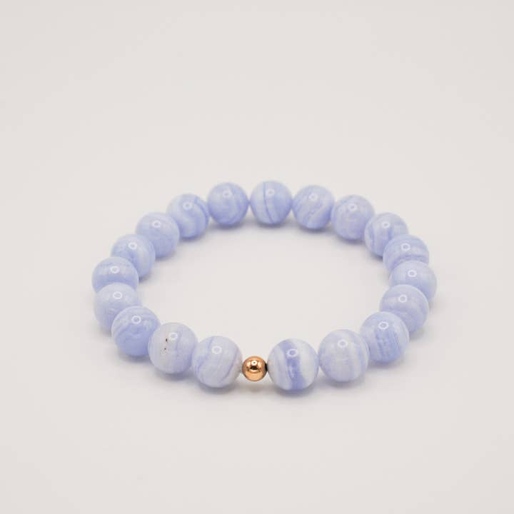 Ripple | Reiki Infused Jewelry - Wholesale Beaded Bracelet - Blue Lace Agate Solo Grande Bracelet3
