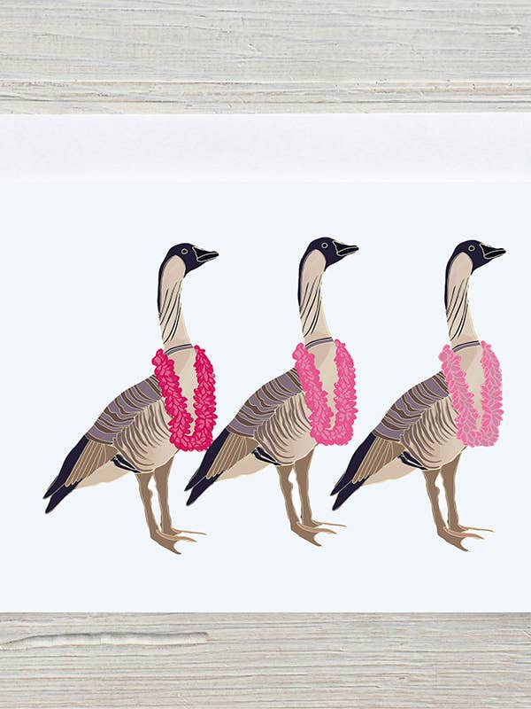 Nene in Lei Greeting Card for wholesale by Left Right Design