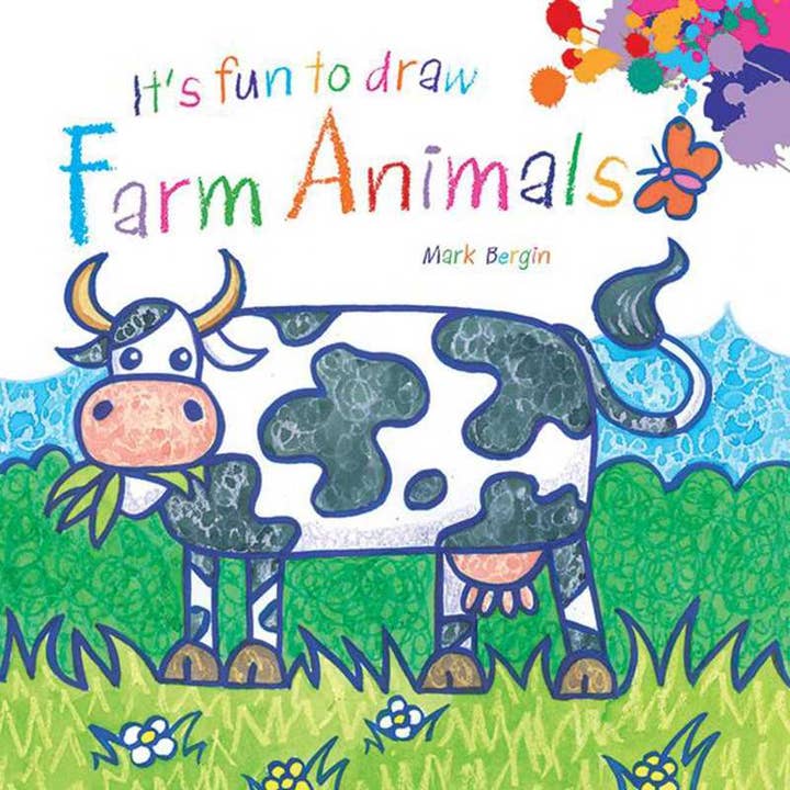 Simon & Schuster - Wholesale Coloring & Activity Book - Kids & Baby - It's Fun to Draw Farm Animals by Mark Bergin