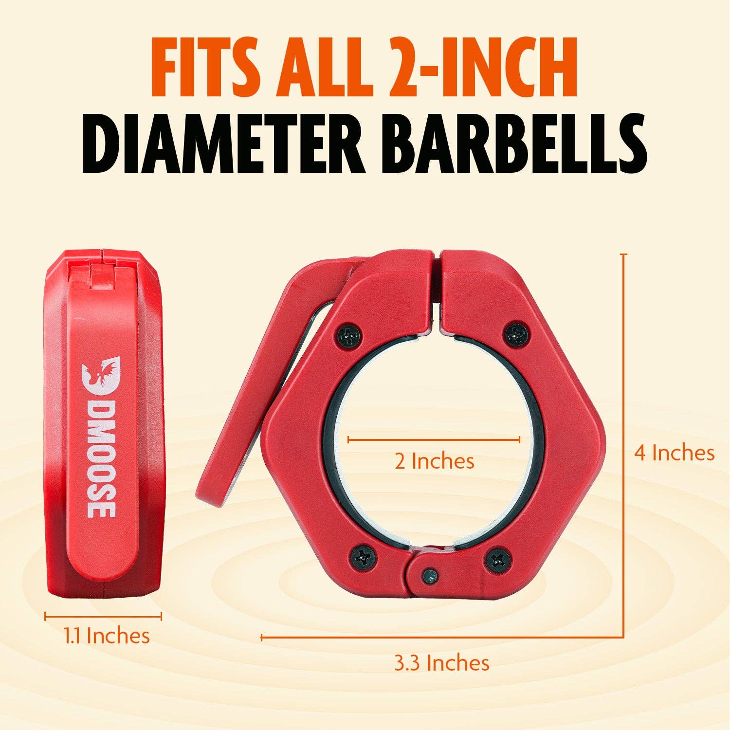 DMOOSE - Wholesale Fitness Equipment - Olympic Barbell Clamps – Magnetic Grip, Advanced Locking, 2-Inch14