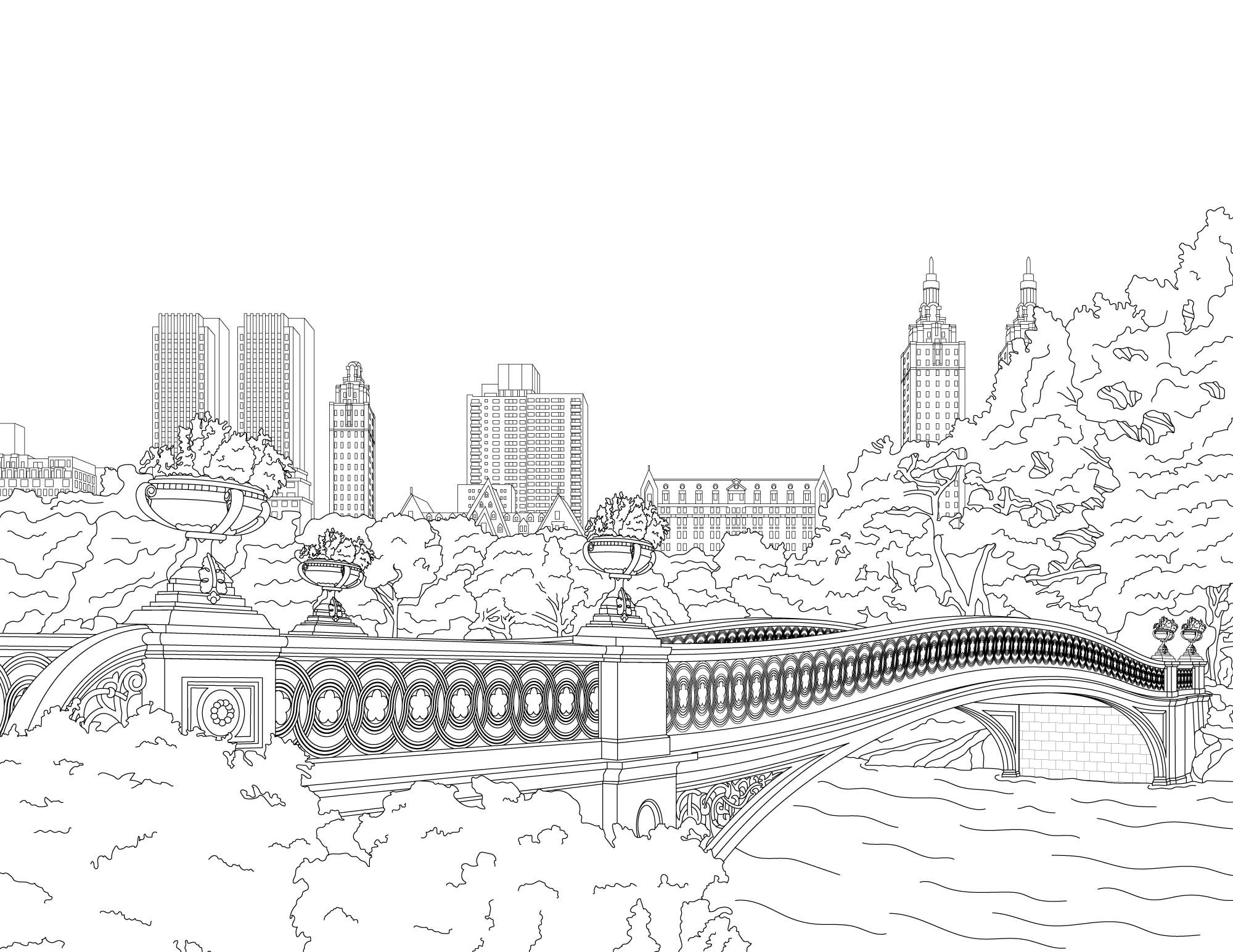 Color Our Town - Vente Livre de coloriage – adulte - Livre de coloriage couleur NYC7