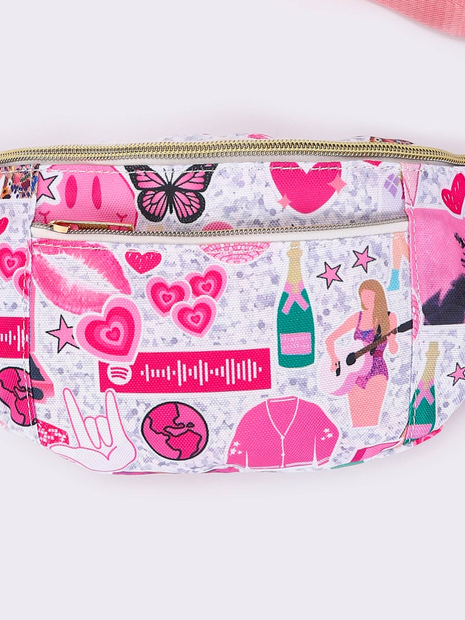 sassy kids palace - Wholesale Belt Bag - Kids - Pink Music Tour Fanny Pack1