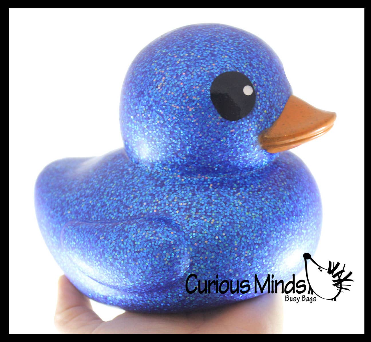 Curious Minds Toys - Wholesale Bath Toy - Baby - 1 Jumbo Glitter Rubber Ducks - Rubber Ducky Duckies - Cute N10