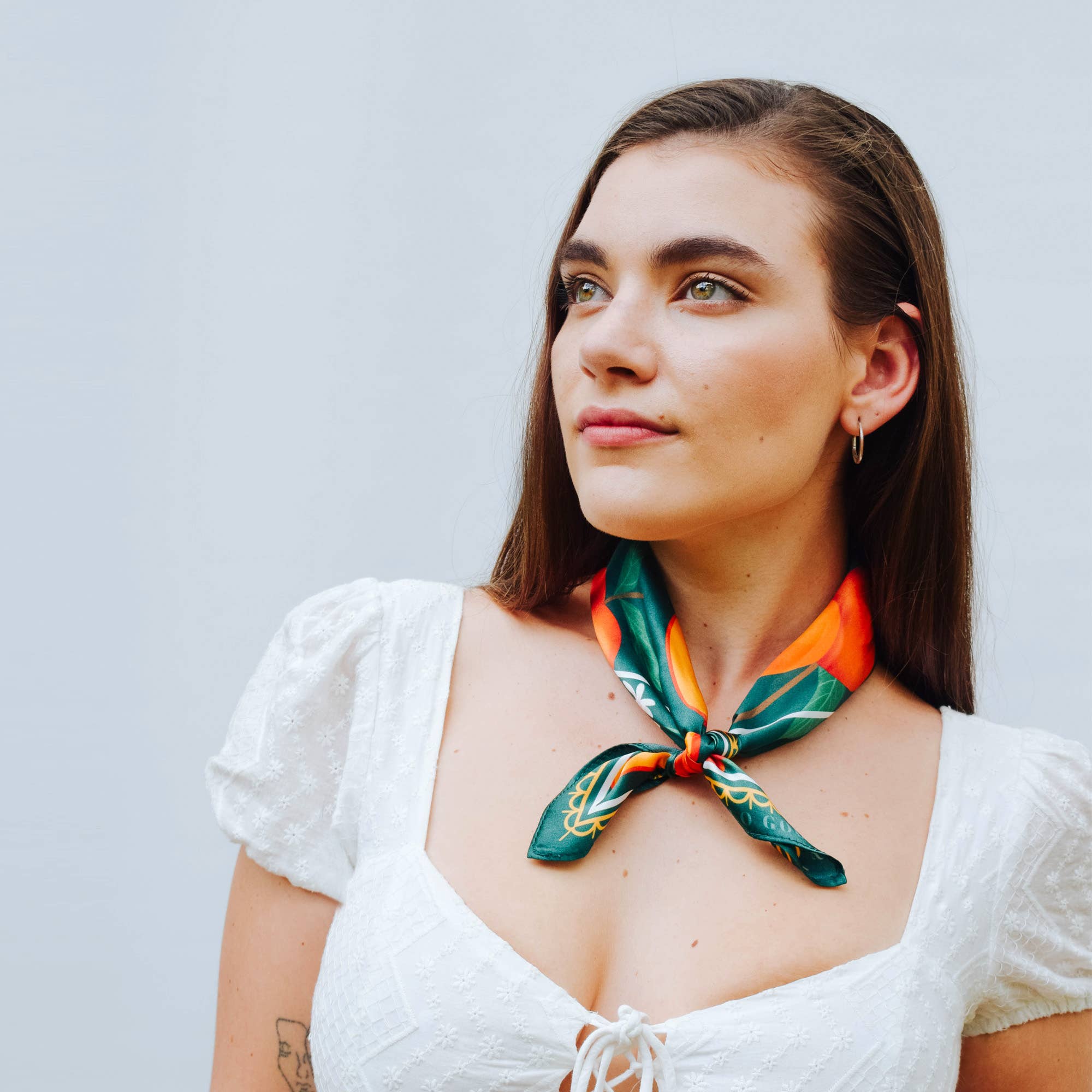 Arlo Goods - Vente Écharpe – femme - Foulard en soie pêche3