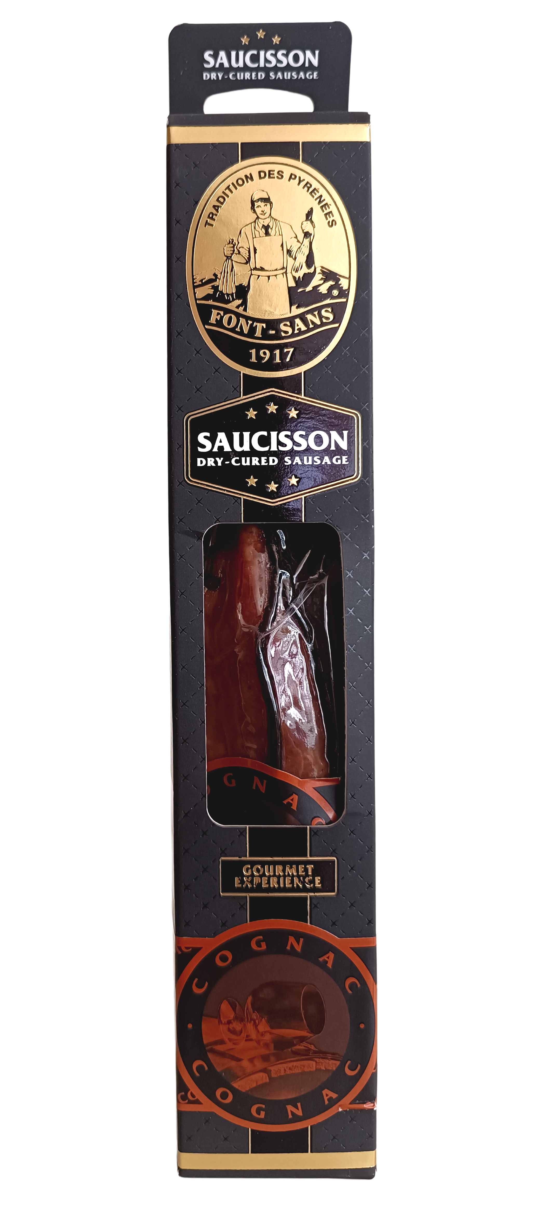 LuxFood-Shop - Wholesale Salami - Peasant sausage with cognac VSOP - Font-Sans des Pyrénées0