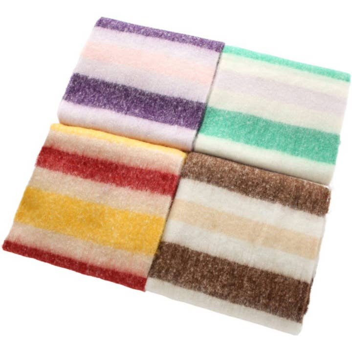 ACCITY - Wholesale Scarf - Women's - WOMEN FRINGED KNITTED PLAID SHAWL SCARF_CWASC0167