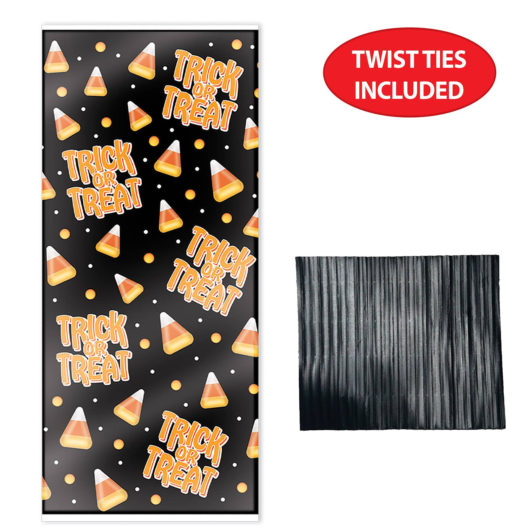 Beistle - Wholesale Favor Bags - Trick Or Treat Cello Bags, 25 per package, 4" x 9" x 2",3