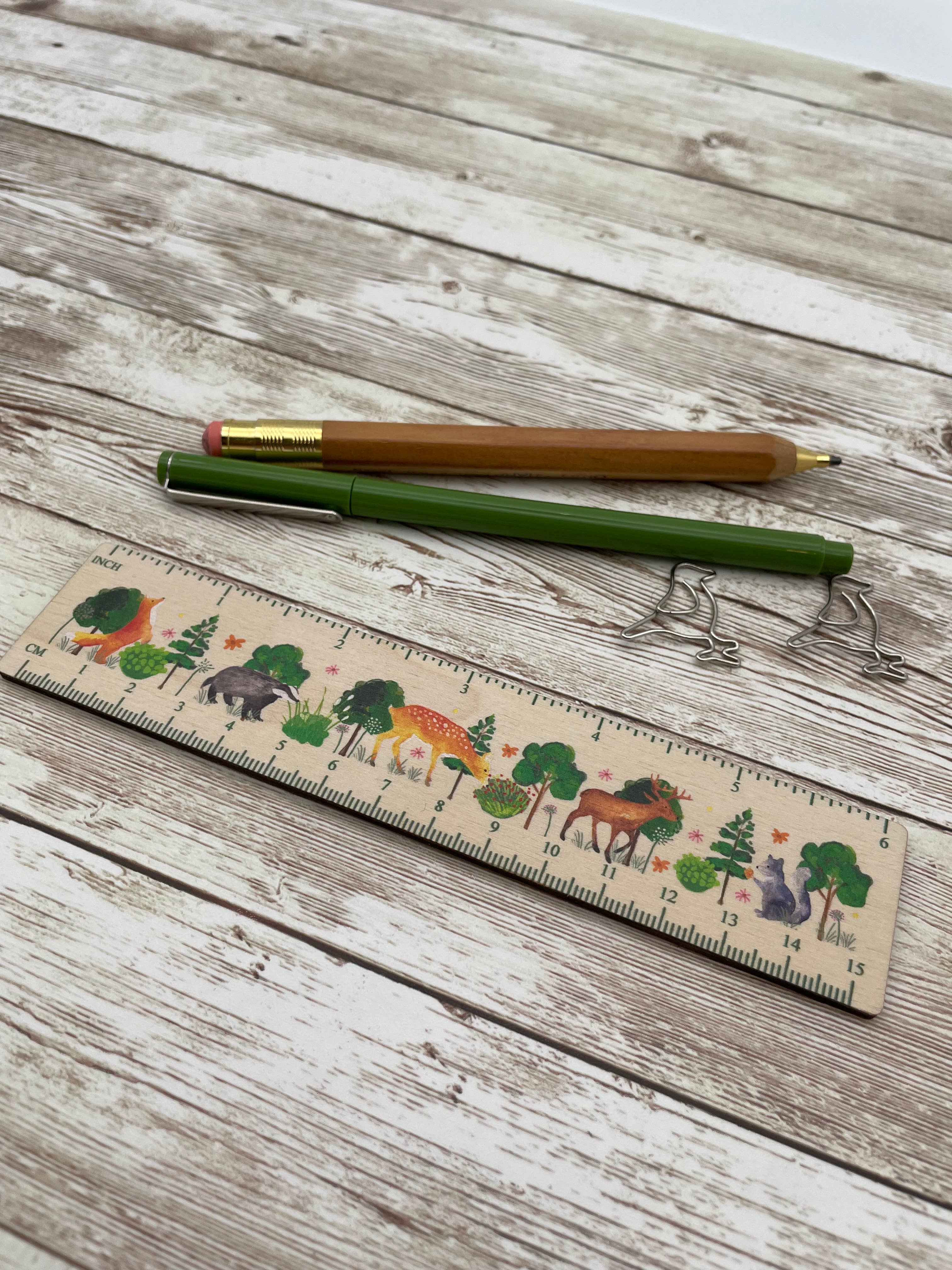 Samantha Hall Designs - Wholesale Ruler - Summer Forest Wooden Ruler6