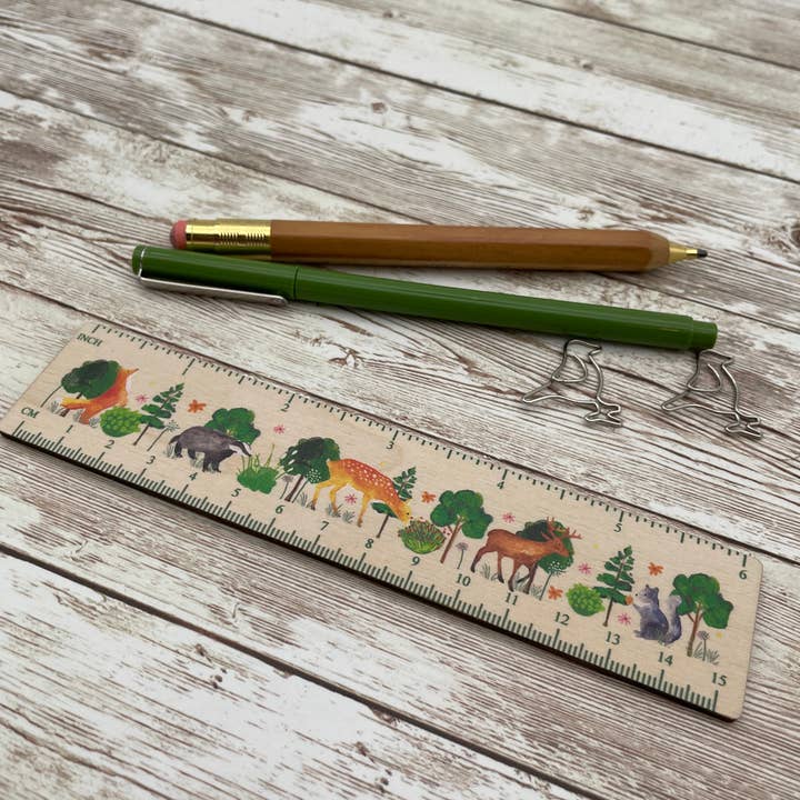 Samantha Hall Designs - Wholesale Ruler - Summer Forest Wooden Ruler6