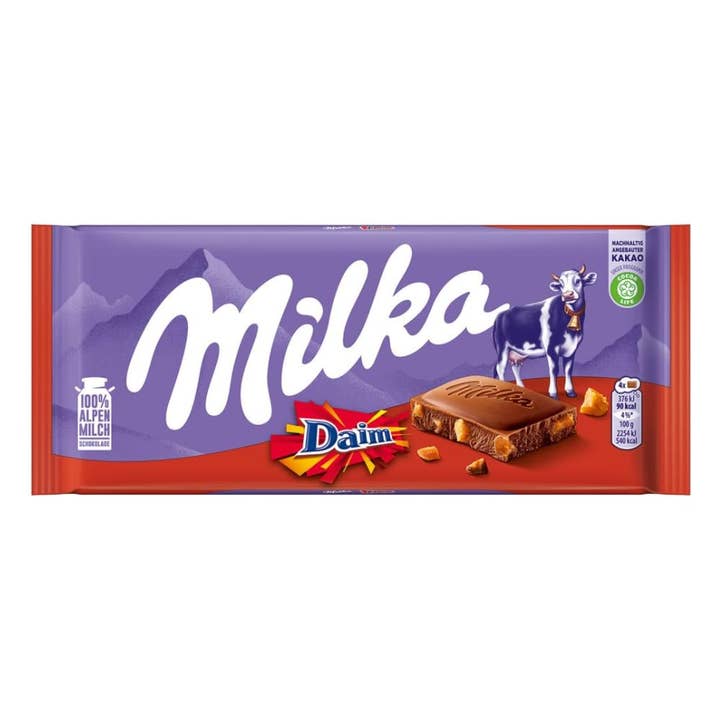 Phoenix Distributions - Venta al por mayor Chocolate - MILKA - Daim 100 gramos, 22 unidades