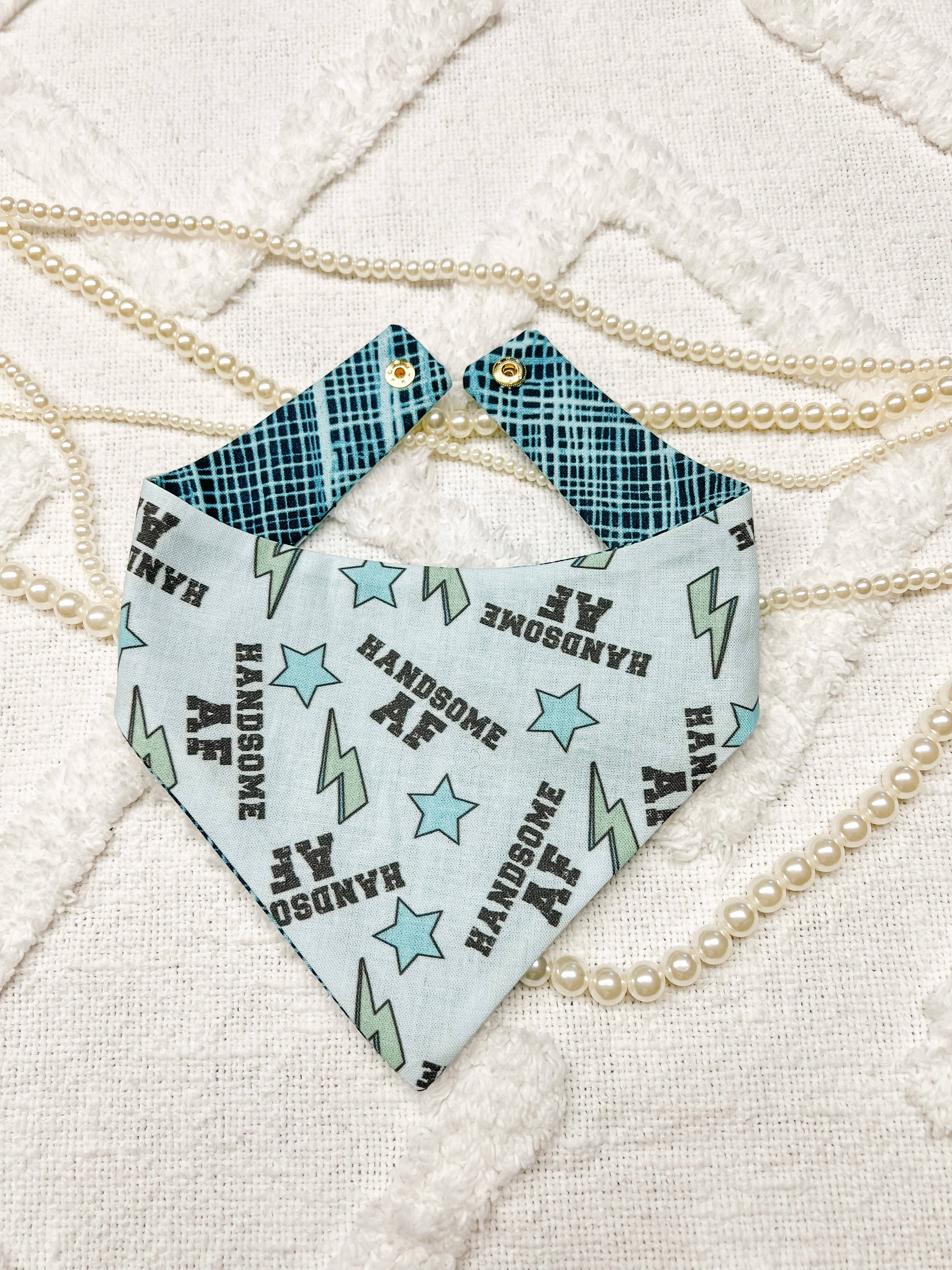 StellaLoo - Wholesale Pet Bandana - Dog - Handsome AF Stars Reversible Dog Bandana, Pet Snap On Scarf 0