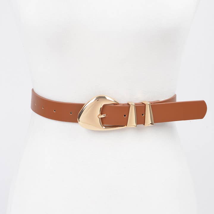 3AM BY H&D ACCESSORIES - Wholesale Belt - Women's - Faux Leather Multi Metal Buckle Belt