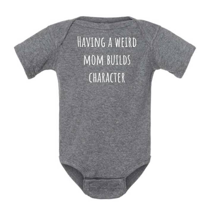 dkhandmade - Wholesale Bodysuit (Non-Footed) - Baby - HAVING A WEIRD MOM BUILDS CHARACTER BABY ONESIE