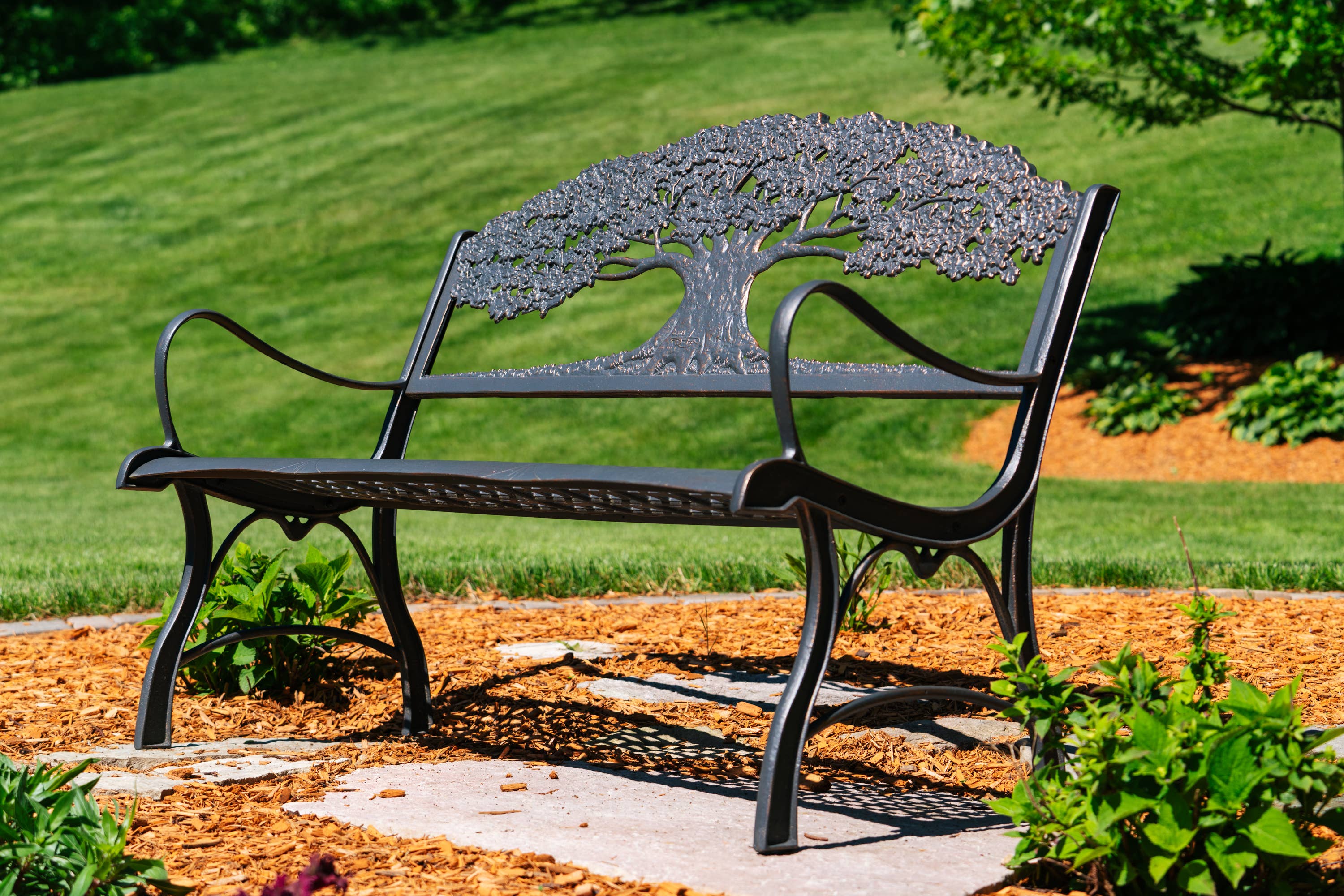 Painted Sky Designs - Vente Bancs - Banc en fonte Tree5