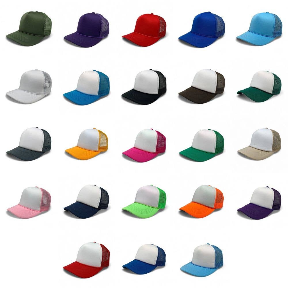 DOBBI - Wholesale Trucker Hat - Unisex - PLAIN FOAM TRUCKER 57