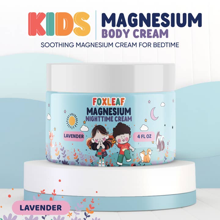 Foxleaf Organics – wholesale Massage oil/gel – Magnesium Cream for Kids with Shea Butter & Lavender - 4oz1
