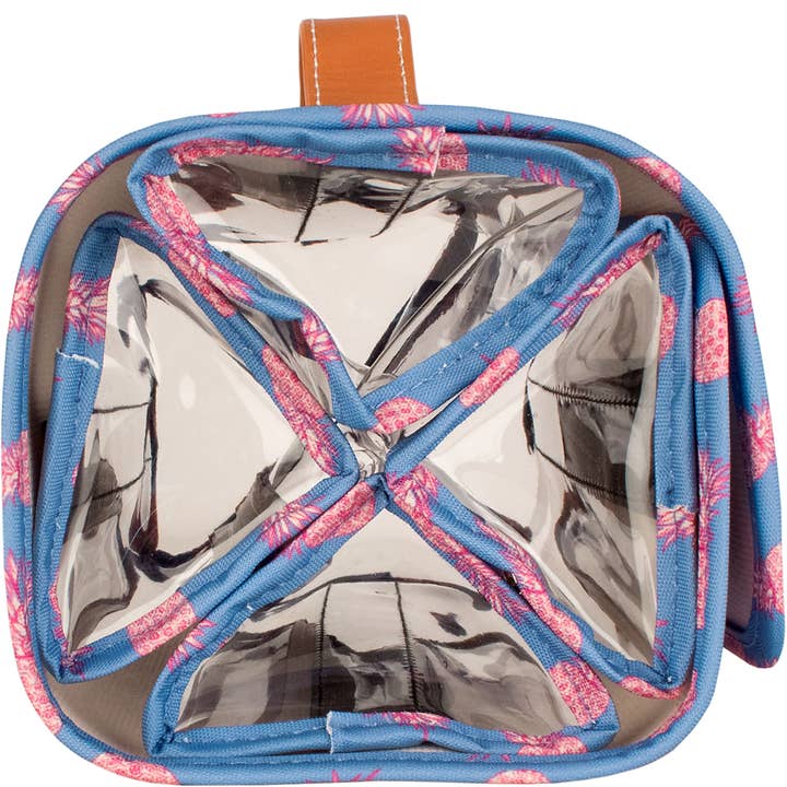 Boulevard - Wholesale Toiletry Bag - Women's - "Delilah" Pineapple Toiletry Roll (Personalizable)