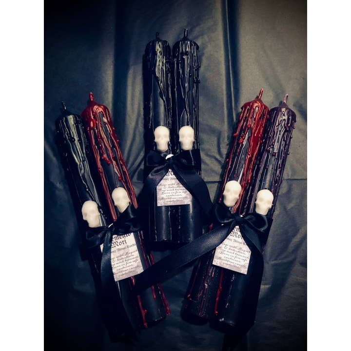 BlakByrd Botanika - Vendita all'ingrosso Candele cilindriche/candelieri - Set di candele rituali Memento Mori2