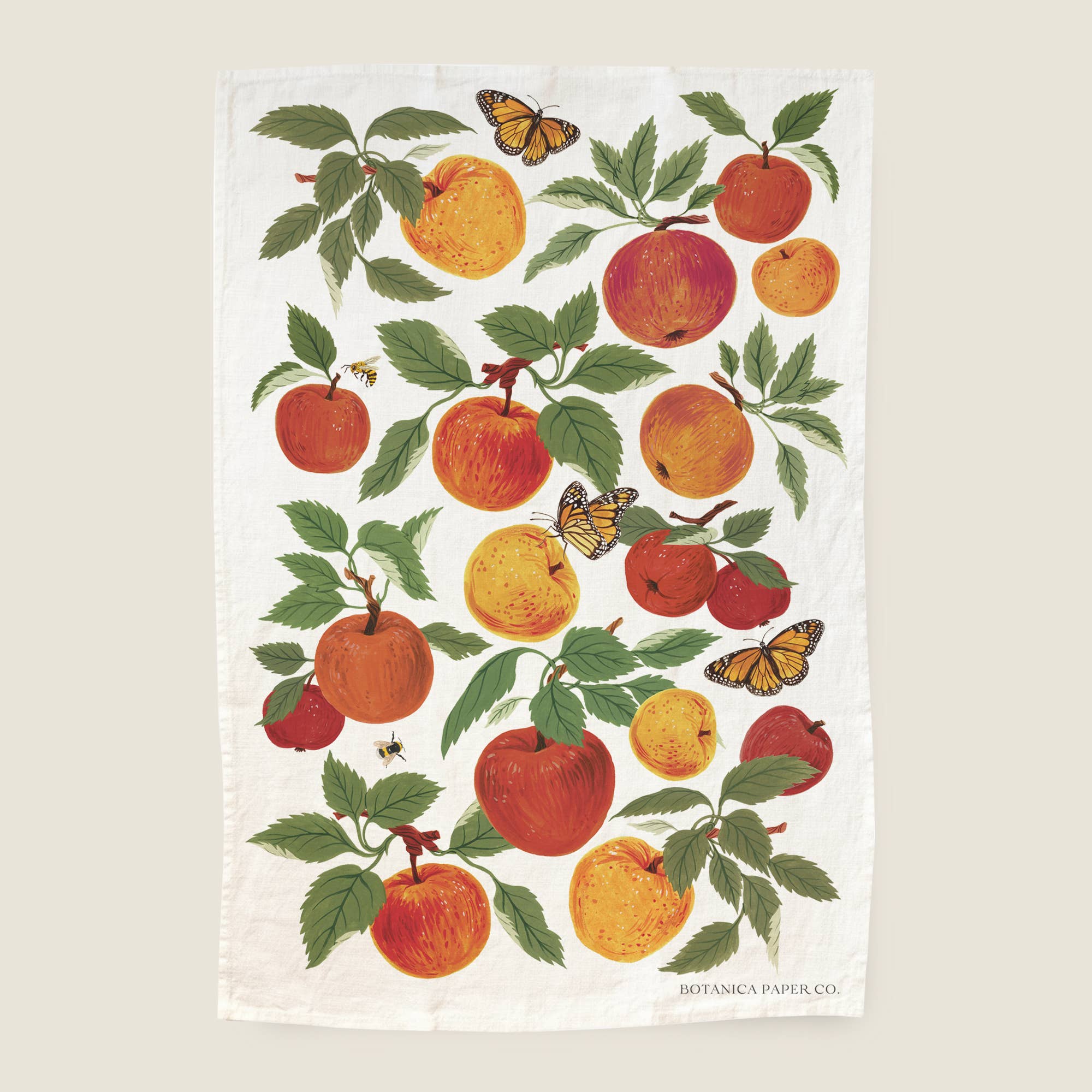 Botanica Paper Co. - Wholesale Tea Towel - APPLE ORCHARD | 100% LINEN TEA TOWEL3