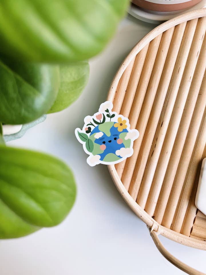 Jorden Dag Vinyl Sticker for engroshandel hos Matcha Paper Co.