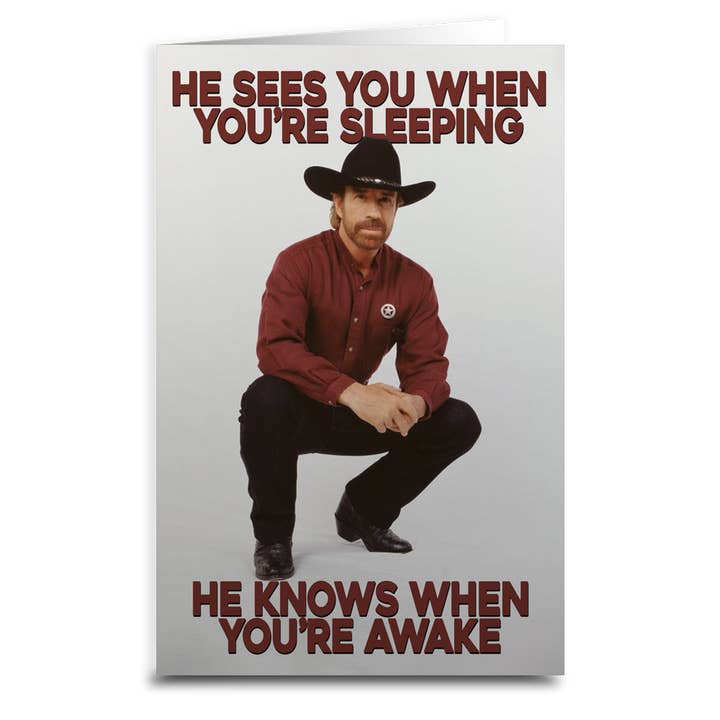 Shady Front - Wholesale Christmas Card - Chuck Norris Inspired Christmas Card