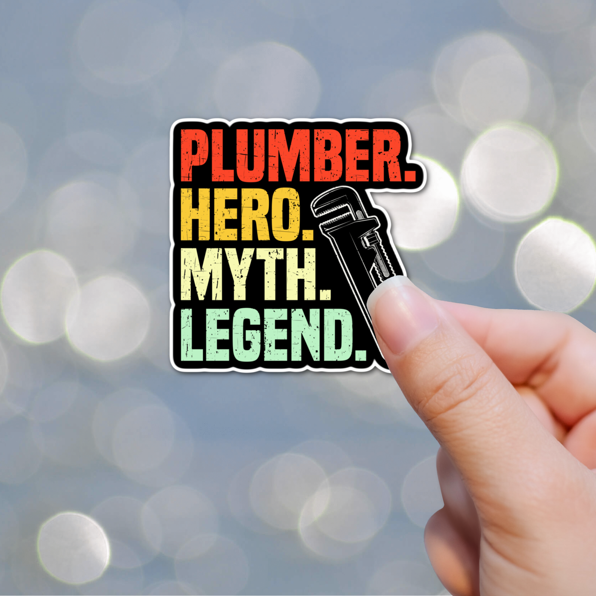 Jazzy Pop Stickers - Wholesale Sticker -  Plumber Hero myth Plumbing laminated sticker trade Legend 1