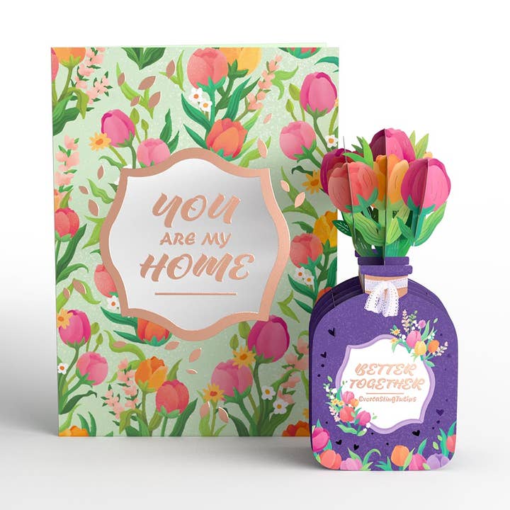 Lovepop Cards - Wholesale Love Card - Better Together 5''x7'' Card with Mini Bouquet, Flower