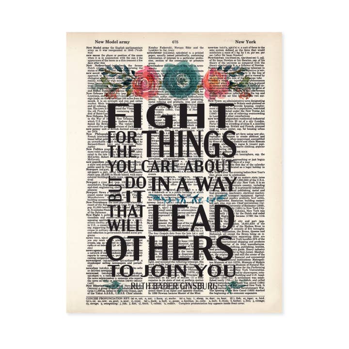 Empowered Women - Fight - Ruth Bader Ginsburg RBG Leadership for wholesale by Blue Twist & Co