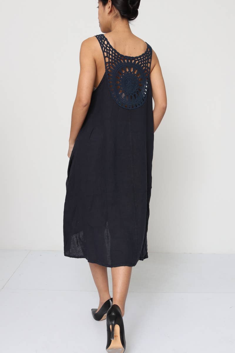 LÉA & LUC – wholesale Dress – Women's – Sleeveless long dresses in 100% Linen REF. 490814