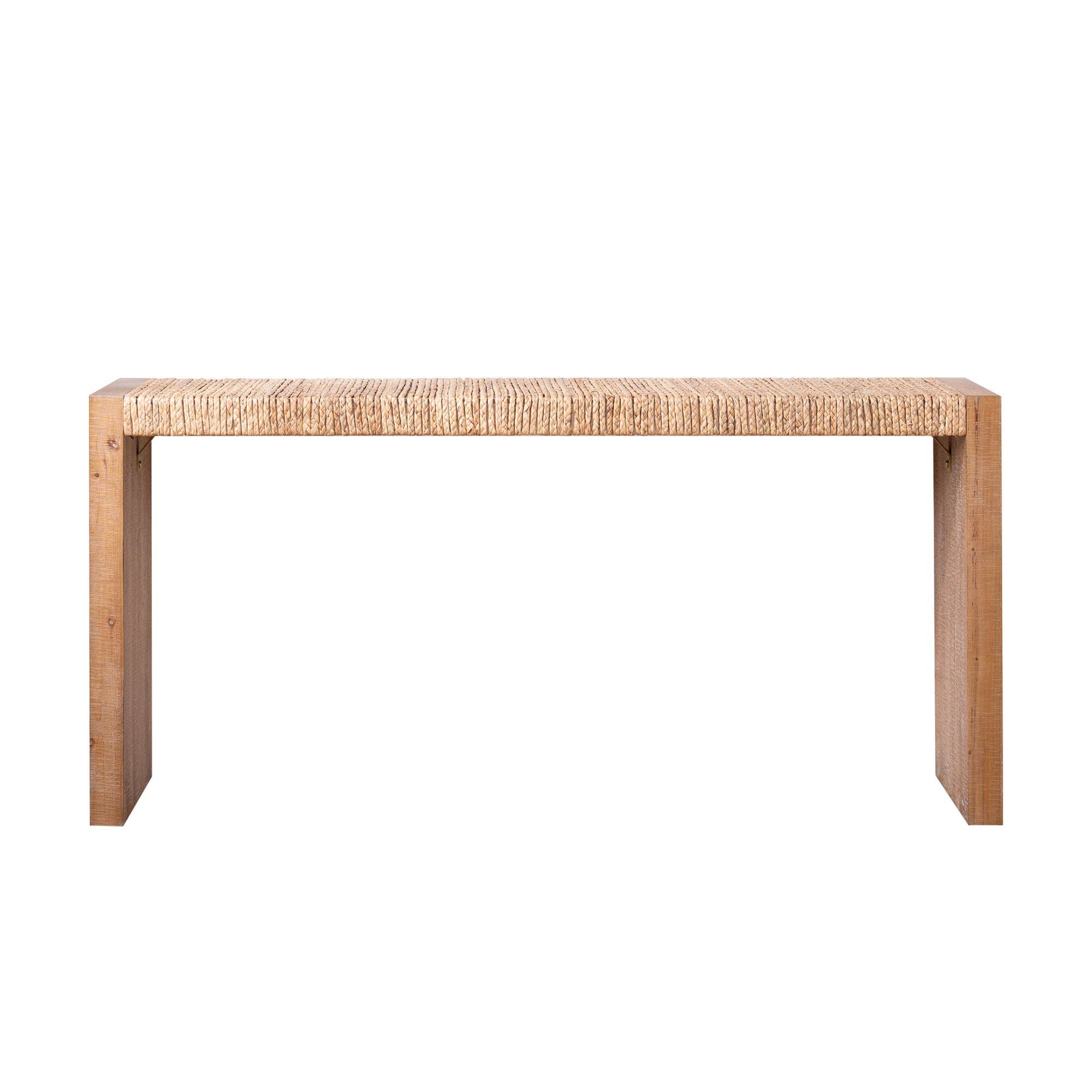 39F Inc. - Vente Console - Console en herbe de mer naturelle de 69" L (dessus tissé à la main)6