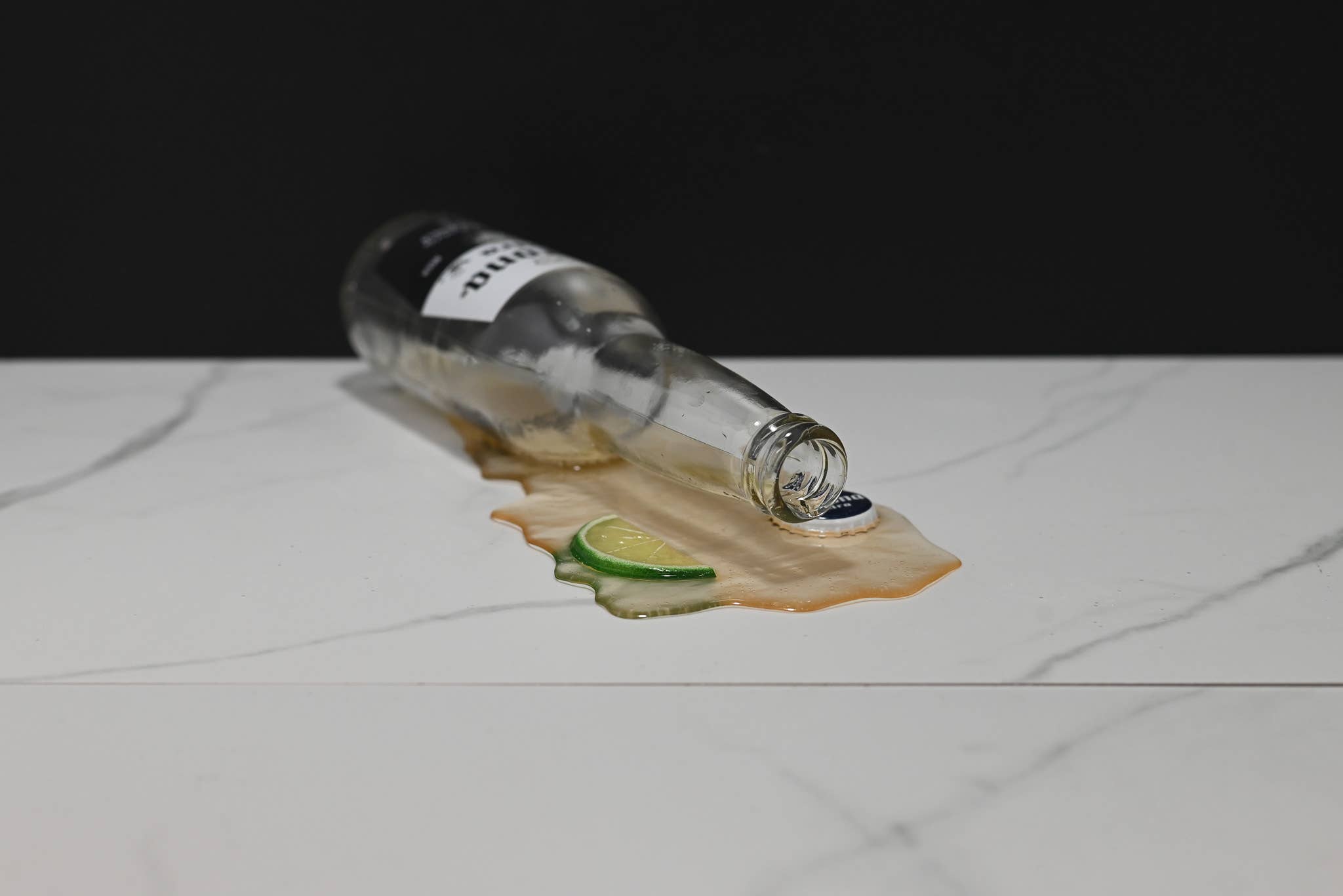 Just Dough It! Fake Foods - Wholesale Decorative Tabletop Object - Fake Spilled Beer Bottle with Lime2