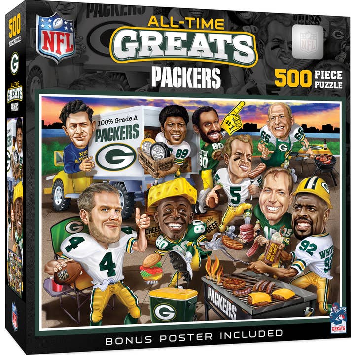 Masterpieces Puzzles - Wholesale Puzzle - Adult - Green Bay Packers - All Time Greats 500 Piece Puzzle