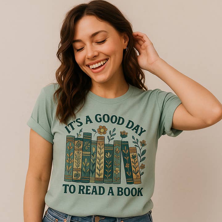 Vintage Graphic Book Lover Bella Canvas Tee for wholesale by Soleinspire