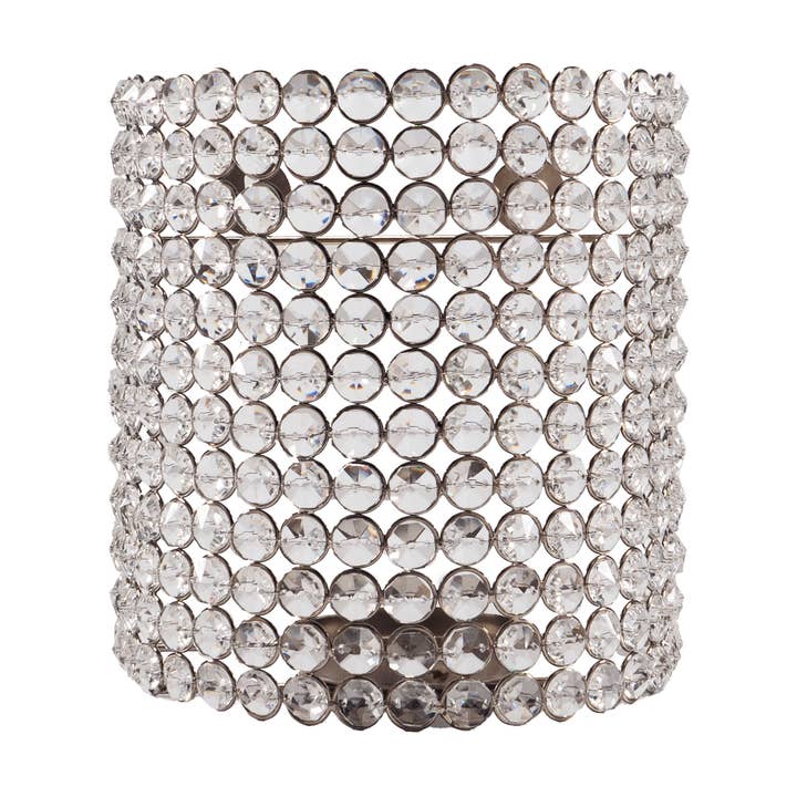 Clasica Zilveren Kristallen Wandlamp voor wholesale door Modern Day Accents