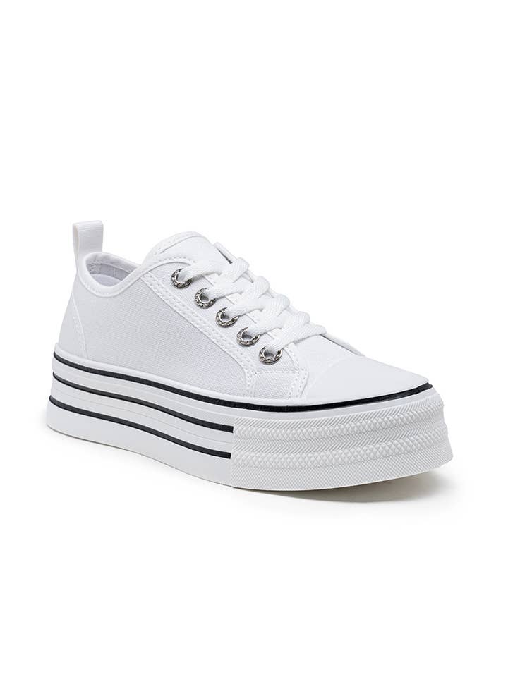 LADY GLORY - Wholesale Lifestyle Sneakers - Women's - Casual chic canvas platform sneakers13