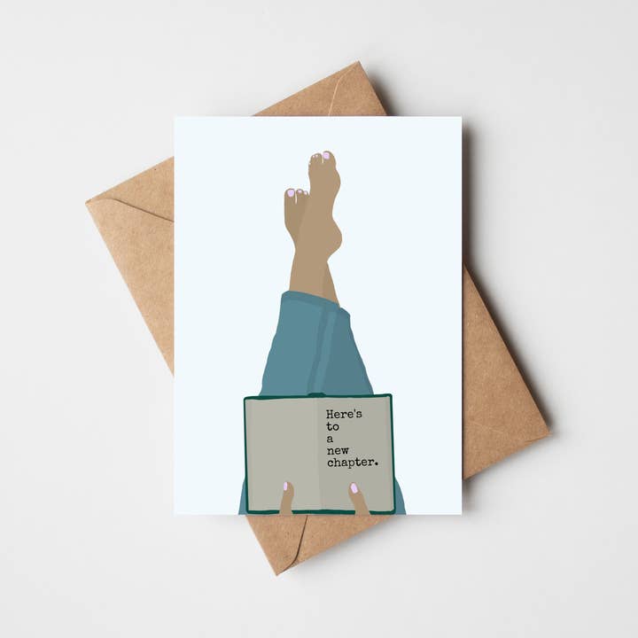 Here's To a New Chapter Card for wholesale by MadiCantStopReading