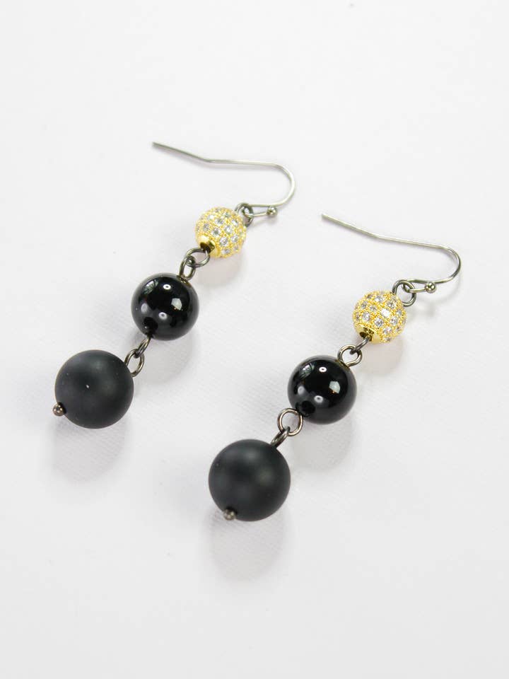 Elegancia Nocturna Earrings for wholesale by Monsieur Pamplemousse