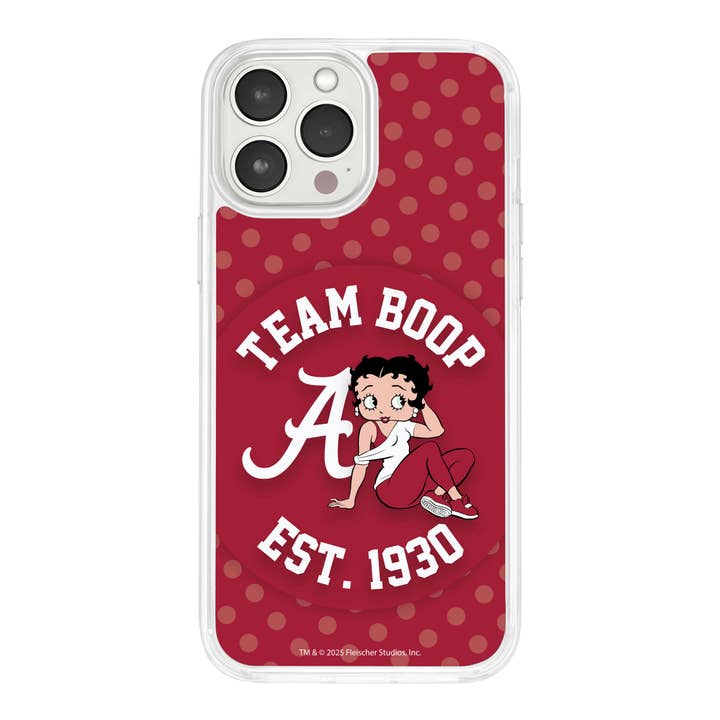 Alabama Crimson Tide X Betty Boop HD Apple iPhone 15 Mag-Safe Phone Case for wholesale by Affinity Bands