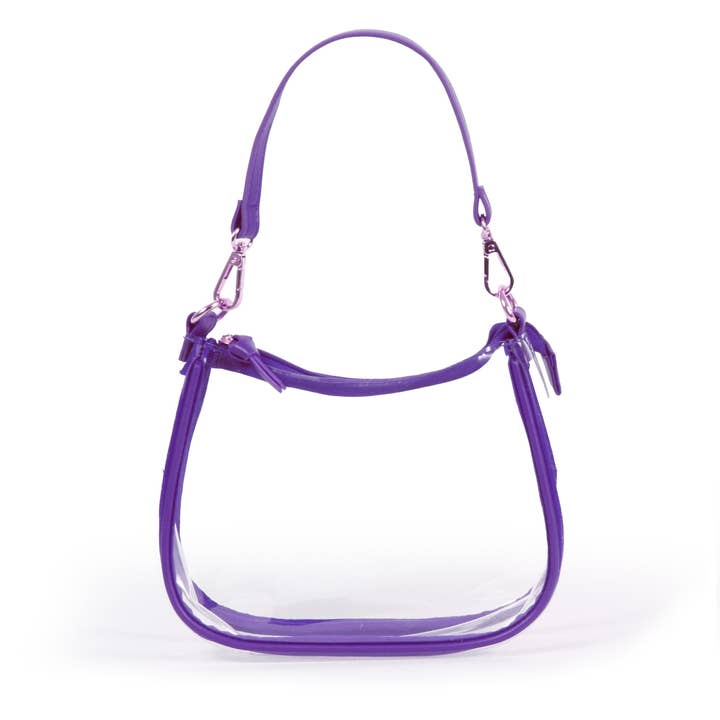 The Clara Clear Purse by Desden in Purple for wholesale by Desden