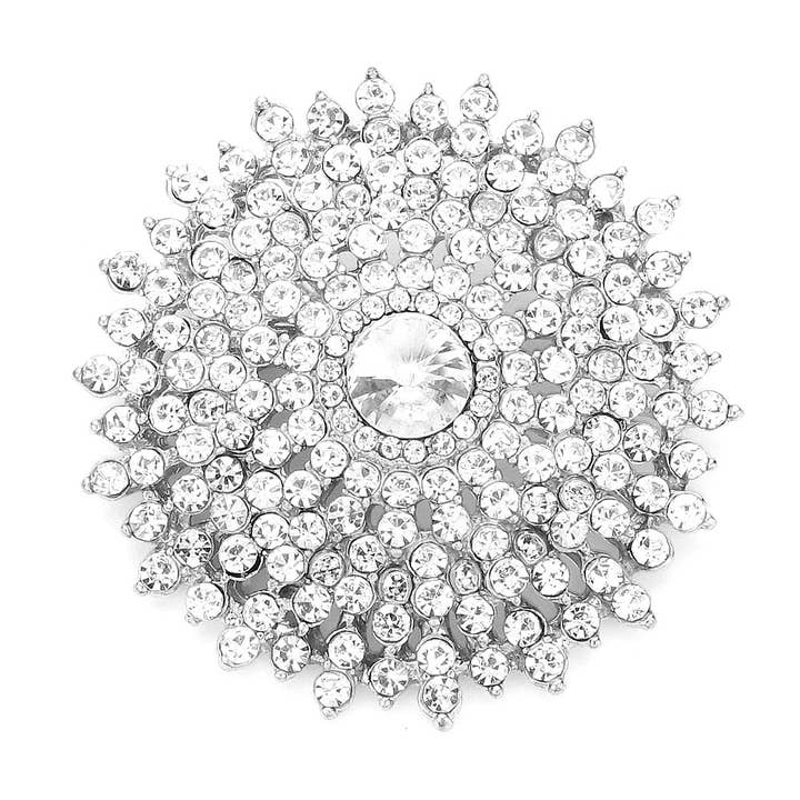 Diacly - Wholesale Brooch - Sun Flower Crystal Rhinestone Casting Brooch, Pin