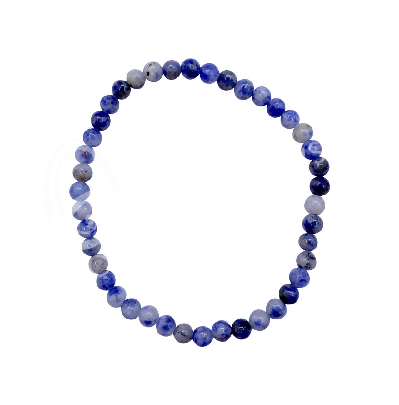 Oceanic Linkways Inc - Wholesale Spirituele steen/kristal - (PC)ARMBAND - JASPIS, BLAUWE VLEK (4-4,5 MM) 7,15-7,25"0