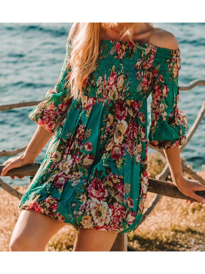 Miss Kitsch - Wholesale Dress - Women's - Short Summer Dress, Long Sleeve Short Dress, Clothing7