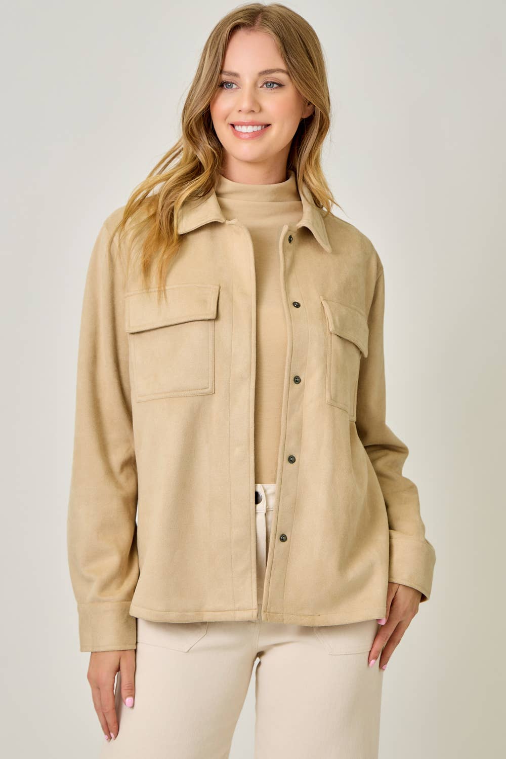 Mystree - Wholesale Shirt Jacket/Shacket - Women's - 61219 Suede Shacket25