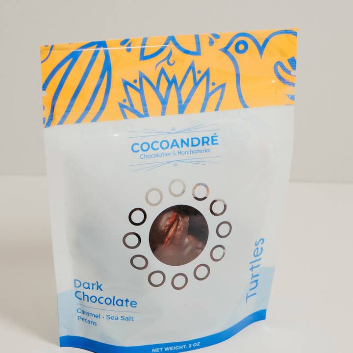 CocoAndré Chocolatier - Wholesale Chocolate Covered Sweets - Dark Chocolate Sea Salt Caramel Turtles