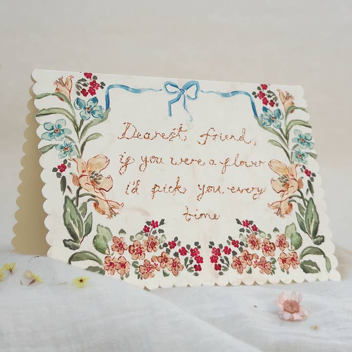 Sophie Amelia Creates – Engroshandel Venskabskort – Kære ven - kort med bølget kant