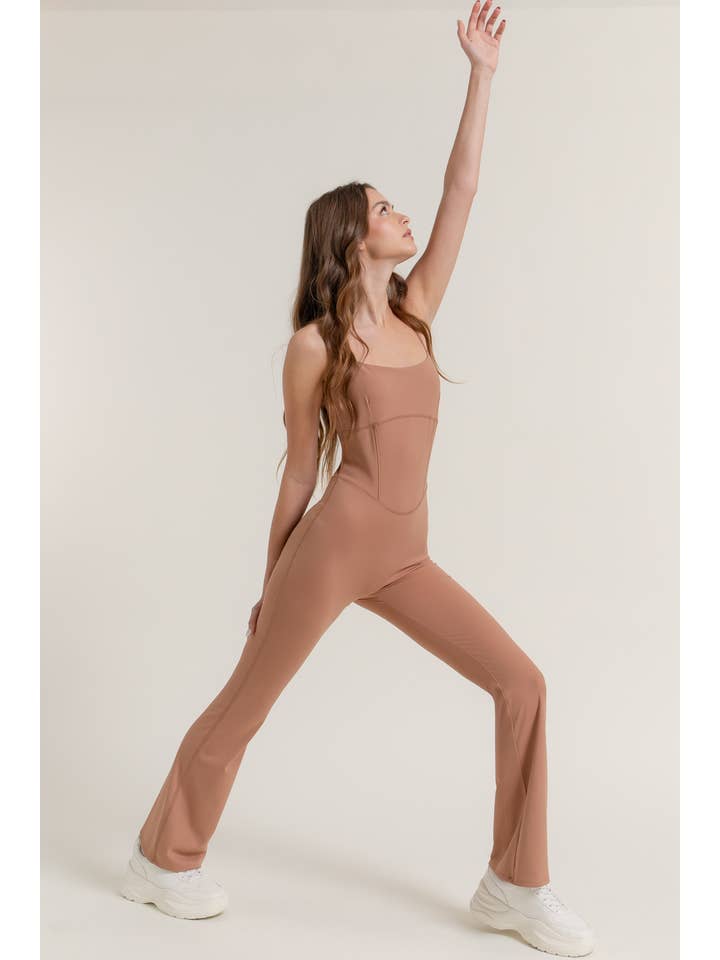 Active Basic | Active USA - Wholesale Jumpsuit - Women's - Activewear Cami Flare Jumpsuit