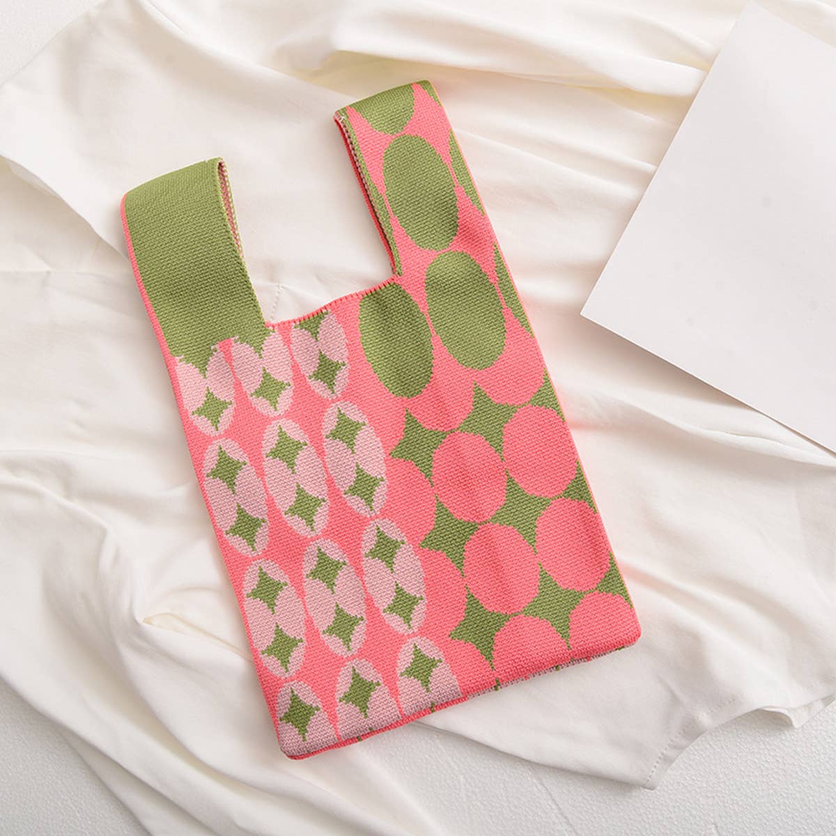 ACCITY - Wholesale Tote Bag - Women's - Trendy Knit Handbag for Women, Colorful Design_CWAB08797