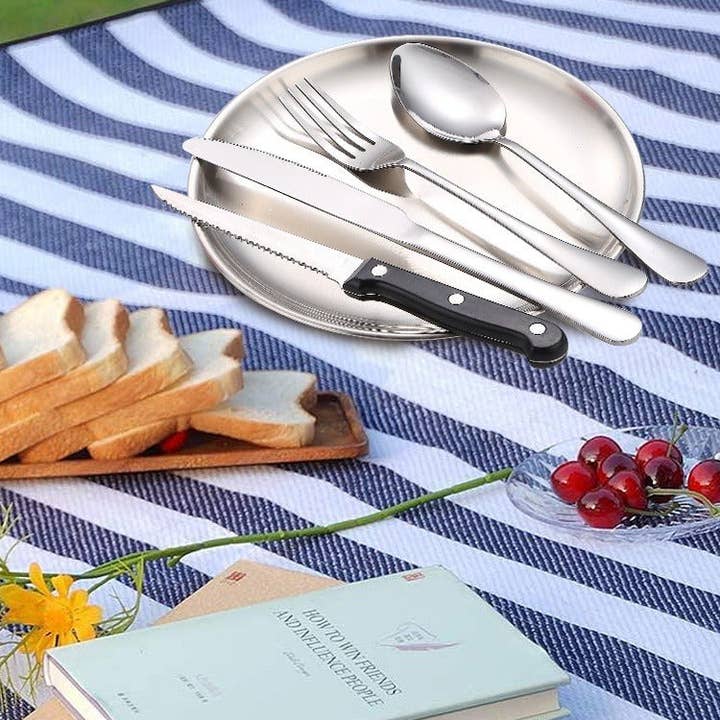 VIGOR - Wholesale Cutlery set - Camping lightweight Stainless Steel Flatware Set Knife Fork3