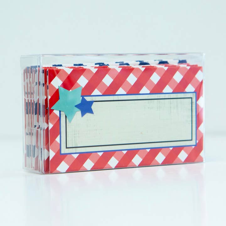 Tarjetas de mesa patrióticas de doble cara para venta al por mayor de Mod Lounge Paper Company