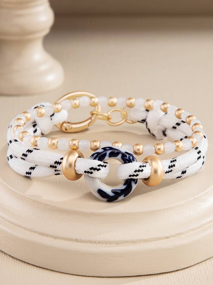 Harbor Knot Rope & Beaded Bracelet Set for wholesale by Urbanista